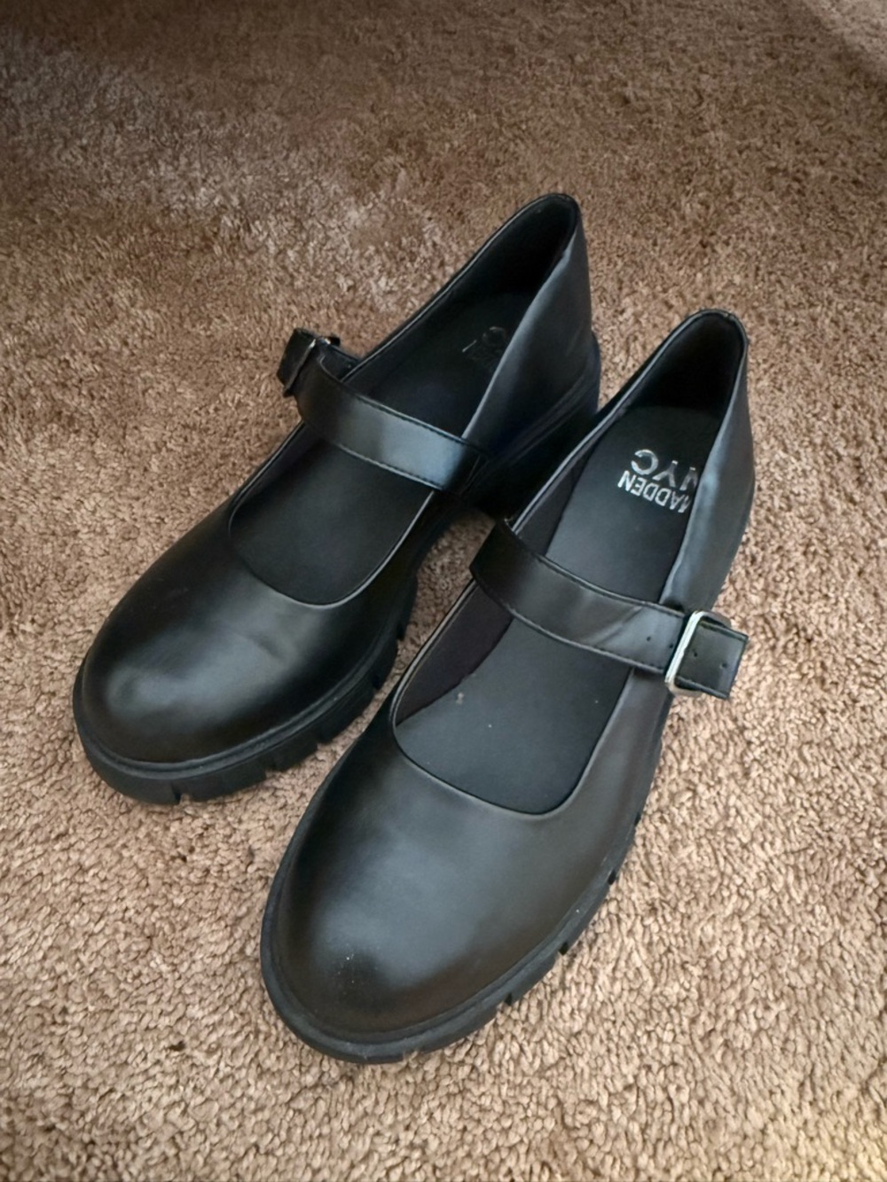 Madden NYC Black Heeled Mary Jane